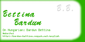 bettina bardun business card